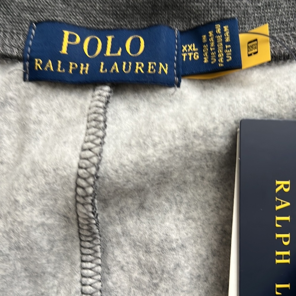 NWT Polo Ralph Lauren Letterman  Fleece Pants Jogger Gray Size XXL - Picture 4 of 6
